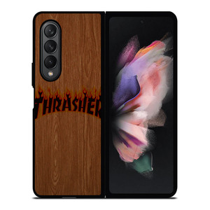 THRASHER SKATEBOARD WOODEN LOGO Samsung Galaxy Z Fold 3 Case Cover THRASHER SKATEBOARD WOODEN LOGO Samsung Galaxy Z Fold 3 Case Cover