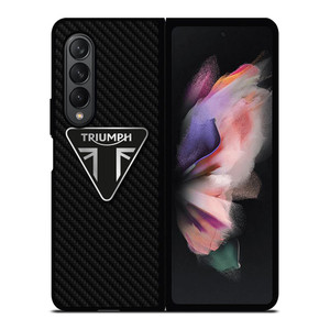 TRIUMPH MOTORCYCLES CARBON FIBER Samsung Galaxy Z Fold 3 Case Cover TRIUMPH MOTORCYCLES CARBON FIBER Samsung Galaxy Z Fold 3 Case Cover