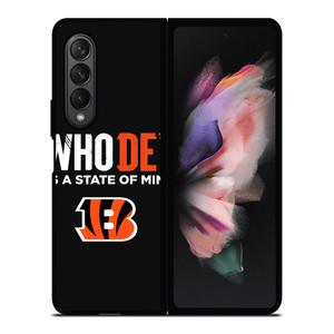 WHO DEY CINCINNATI BENGALS NFL Samsung Galaxy Z Fold 3 Case Cover WHO DEY CINCINNATI BENGALS NFL Samsung Galaxy Z Fold 3 Case Cover