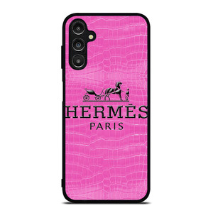 HERMES PARIS PINK LEATHER Samsung Galaxy A14 Case Cover