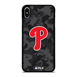 PHILADELPHIA PHILLIES BASEBALL BLACK CAMO iPhone XS Max Case Cover PHILADELPHIA PHILLIES BASEBALL BLACK CAMO iPhone XS Max Case Cover