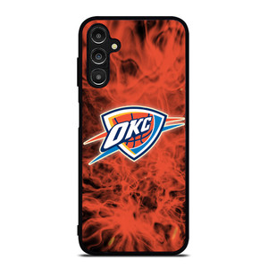 OKLAHOMA CITY THUNDERS BASKETBALL NBA FIRE Samsung Galaxy A14 Case Cover