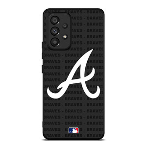 ATLANTA BRAVES BASEBALL BLACK Samsung Galaxy A53 Case Cover ATLANTA BRAVES BASEBALL BLACK Samsung Galaxy A53 Case Cover