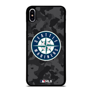 SEATTLE MARINERS BASEBALL BLACK CAMO iPhone XS Max Case Cover SEATTLE MARINERS BASEBALL BLACK CAMO iPhone XS Max Case Cover