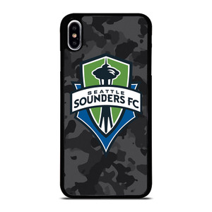 SEATTLE SOUNDERS FC MLS BLACK CAMO iPhone XS Max Case Cover SEATTLE SOUNDERS FC MLS BLACK CAMO iPhone XS Max Case Cover