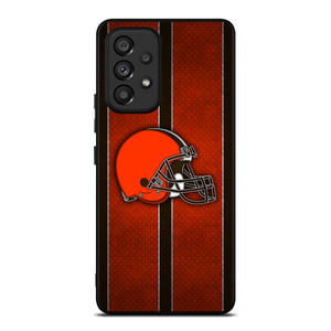 CLEVELAND BROWNS NFL METAL STRIPE Samsung Galaxy A53 Case Cover