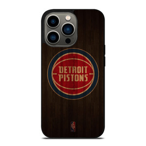 DETROIT PISTONS BASKETBALL COURT NBA iPhone 13 Pro Case Cover
