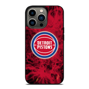 DETROIT PISTONS BASKETBALL NBA FIRE iPhone 13 Pro Case Cover