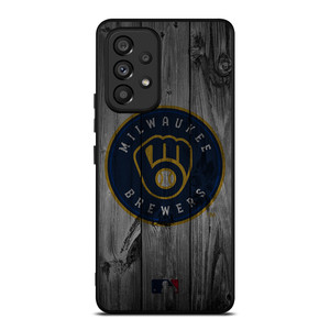 MILWAUKEE BREWERS BASEBALL MLB WOOD LOGO Samsung Galaxy A53 Case Cover