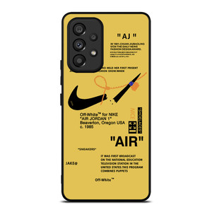 NIKE AIR OFF WHITE YELLOW Samsung Galaxy A53 Case Cover