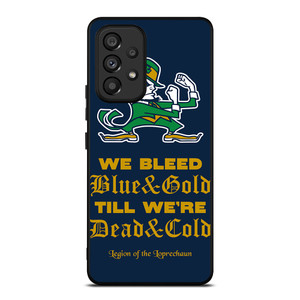 NOTRE DAME BLEED BLUE AND GOLD Samsung Galaxy A53 Case Cover