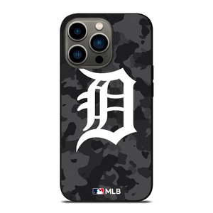 DETROIT TIGERS BASEBALL BLACK CAMO iPhone 13 Pro Case Cover