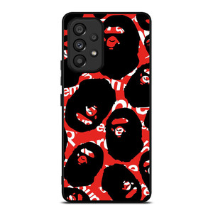 SUPREME X BAPE A BATHING APE Samsung Galaxy A53 Case Cover SUPREME X BAPE A BATHING APE Samsung Galaxy A53 Case Cover