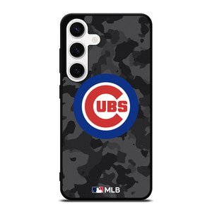 CHICAGO CUBS BASEBALL BLACK CAMO Samsung Galaxy S24 Case Cover CHICAGO CUBS BASEBALL BLACK CAMO Samsung Galaxy S24 Case Cover