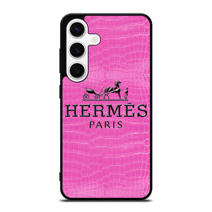 HERMES PARIS PINK LEATHER Samsung Galaxy S24 Case Cover