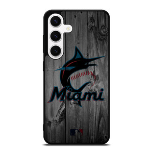MIAMI MARLINS BASEBALL MLB WOOD LOGO Samsung Galaxy S24 Case Cover