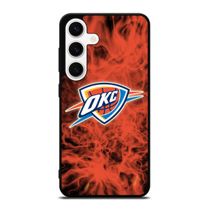 OKLAHOMA CITY THUNDERS BASKETBALL NBA FIRE Samsung Galaxy S24 Case Cover