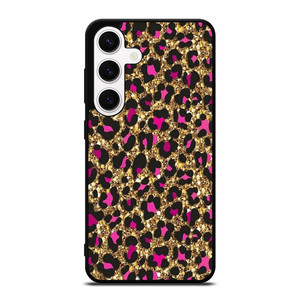 PINK LEOPARD GLITTER SKIN Samsung Galaxy S24 Case Cover