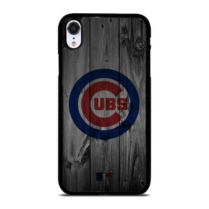 CHICAGO CUBS BASEBALL MLB WOOD LOGO iPhone XR Case Cover CHICAGO CUBS BASEBALL MLB WOOD LOGO iPhone XR Case Cover