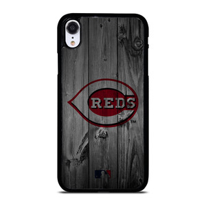 CINCINNATI REDS BASEBALL MLB WOOD LOGO iPhone XR Case Cover CINCINNATI REDS BASEBALL MLB WOOD LOGO iPhone XR Case Cover