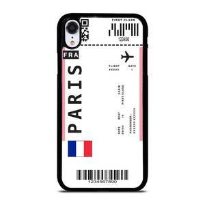 FLIGHT TICKETS FRANCE PARIS iPhone XR Case Cover