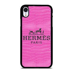 HERMES PARIS PINK LEATHER iPhone XR Case Cover