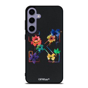 OFF WHITE COLORFUL FLOWER Samsung Galaxy S24 Plus Case Cover