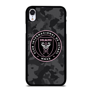 INTER MIAMI CF MLS BLACK CAMO iPhone XR Case Cover INTER MIAMI CF MLS BLACK CAMO iPhone XR Case Cover