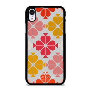KATE SPADE JACQUARD PINK YELLOW iPhone XR Case Cover KATE SPADE JACQUARD PINK YELLOW iPhone XR Case Cover