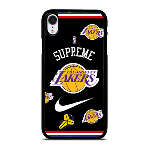 LA LAKERS NBA X SUPREME NIKE iPhone XR Case Cover LA LAKERS NBA X SUPREME NIKE iPhone XR Case Cover