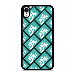 NIKE SB SKATEBOARD BOX PATTERN TURQUOISE iPhone XR Case Cover NIKE SB SKATEBOARD BOX PATTERN TURQUOISE iPhone XR Case Cover