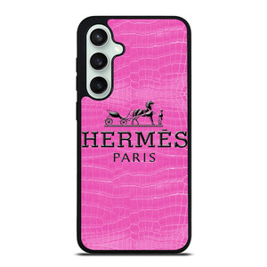 HERMES PARIS PINK LEATHER Samsung Galaxy S23 FE Case Cover