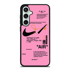 NIKE AIR OFF WHITE PINK Samsung Galaxy S23 FE Case Cover