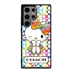COACH NEW YORK LOGO CUTE HELLO KITTY Samsung Galaxy S24 Ultra Case Cover
