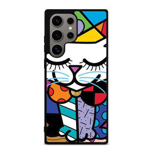 ROMERO BRITTO SERENE CAT ART Samsung Galaxy S24 Ultra Case Cover ROMERO BRITTO SERENE CAT ART Samsung Galaxy S24 Ultra Case Cover