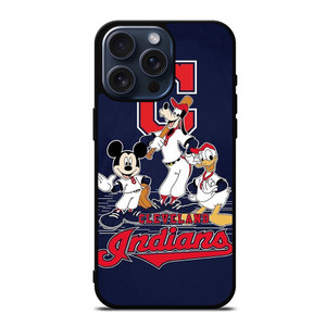 CLEVELAND INDIANS BASEBALL DISNEY MICKEY DONALD GOOFY iPhone 15 Pro Max Case Cover