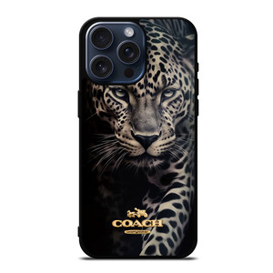 COACH NEW YORK LOGO LEOPARD iPhone 15 Pro Max Case Cover