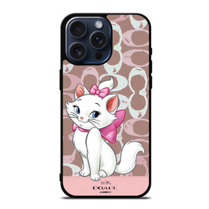 COACH NEW YORK LOGO MARIE ARISTOCAT DISNEY iPhone 15 Pro Max Case Cover