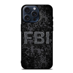 FBI LOGO CAMO iPhone 15 Pro Max Case Cover FBI LOGO CAMO iPhone 15 Pro Max Case Cover