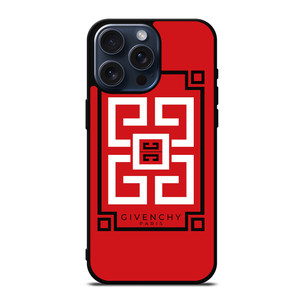 GIVENCHY PARIS ART LOGO RED iPhone 15 Pro Max Case Cover