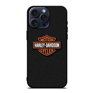 HARLEY DAVIDSON MOTORCYCLES LOGO CARBON iPhone 15 Pro Max Case Cover
