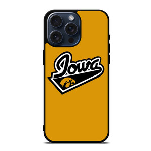 IOWA HAWKEYES UNIVERSITY BASKETBALL TEAM LOGO iPhone 15 Pro Max Case Cover