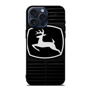 JOHN DEERE TRACTOR LOGO BLACK iPhone 15 Pro Max Case Cover
