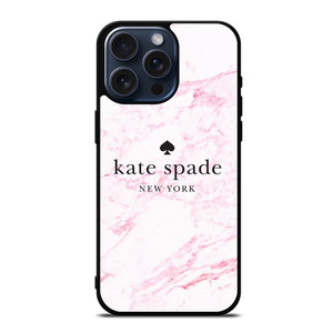 KATE SPADE NEW YORK LOGO PINK MARBLES iPhone 15 Pro Max Case Cover