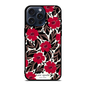KATE SPADE NEW YORK LOGO RED ROSES iPhone 15 Pro Max Case Cover