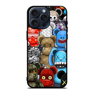 KAWS COLLAGE ICON BRANDS LOGO iPhone 15 Pro Max Case Cover