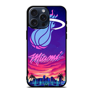 MIAMI HEAT BASKETBALL TEAM LOGO iPhone 15 Pro Max Case Cover