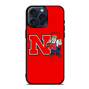 NEBRASKA HUSKERS ICON UNIVERSITY FOOTBALL LOGO iPhone 15 Pro Max Case Cover