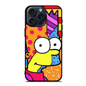 ROMERO BRITTO BART SIMPSONS ART iPhone 15 Pro Max Case Cover