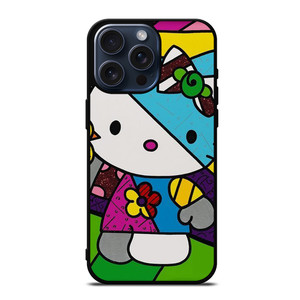 ROMERO BRITTO HELLO KITTY ART iPhone 15 Pro Max Case Cover